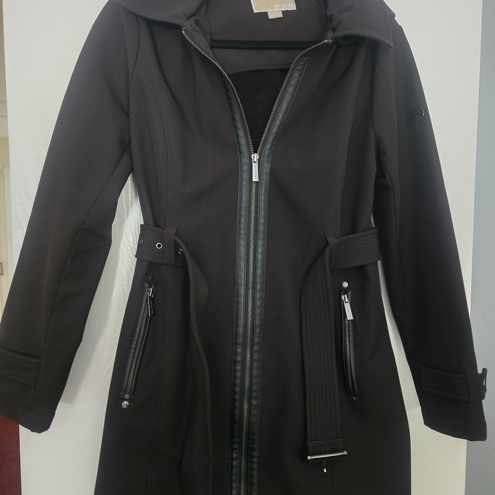 Women's Black Hooded Coat